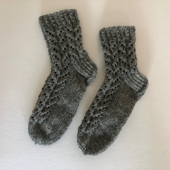 NEW Handmade Knit Lace Wool Socks - Picture 3 of 8